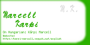 marcell karpi business card