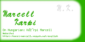 marcell karpi business card